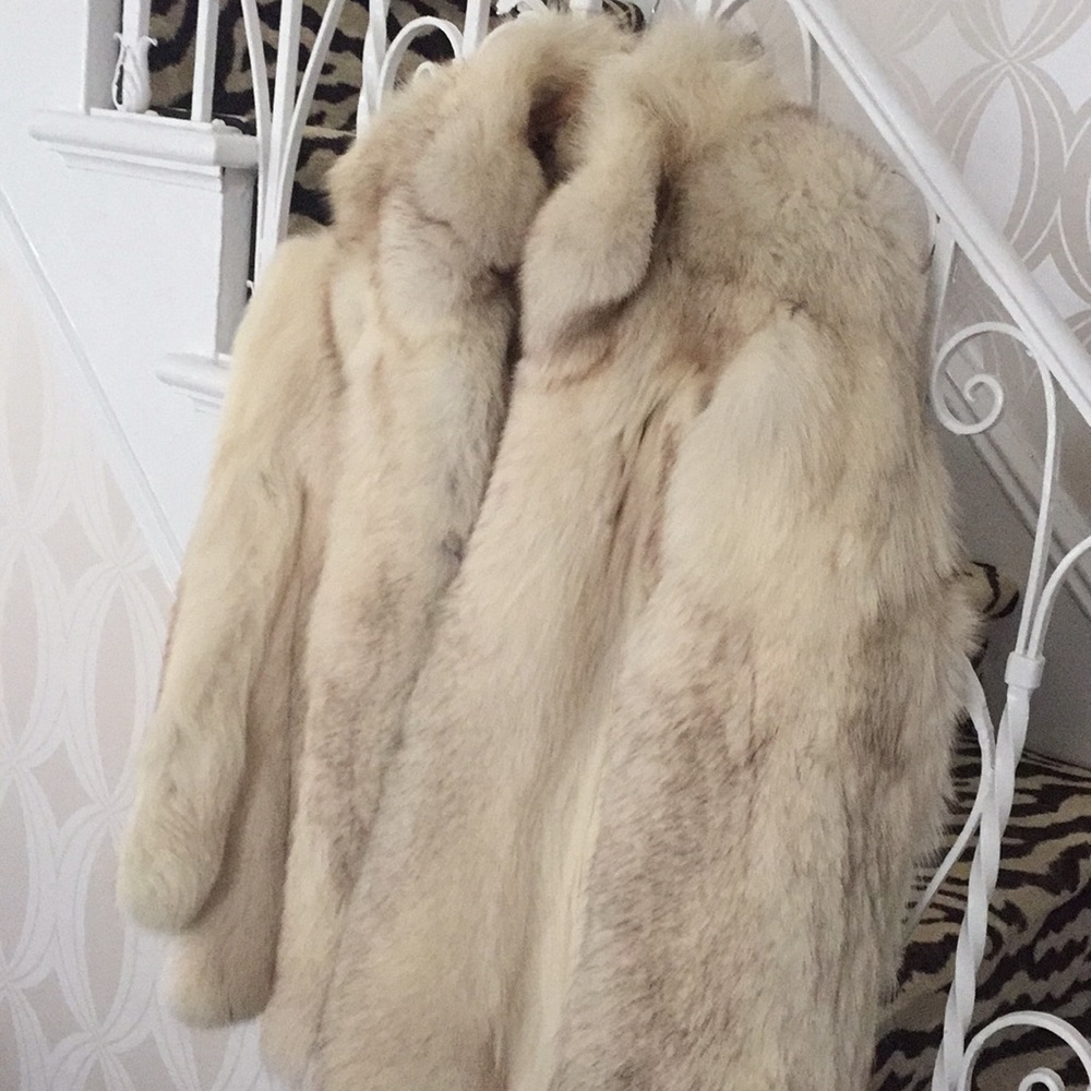 White fur jacket